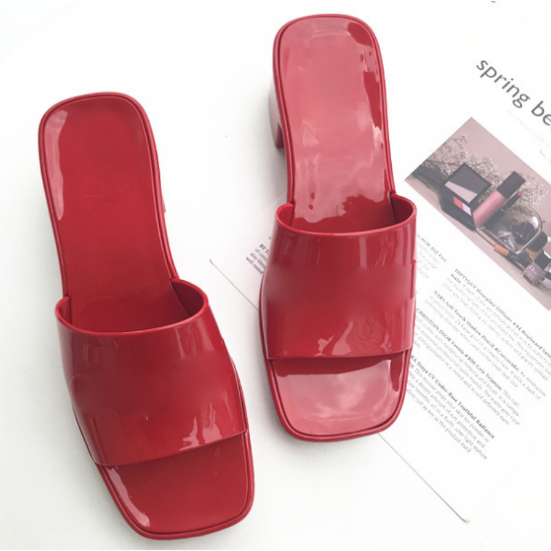 2022 New Thick Heel Women Slippers PVC Fashion Square Head Open Toe One Line with Large Size Temperament Women's High Heels HM517, Clear
2022 New Thick Heel Women Slippers PVC Fashion Square Head Open Toe One Line with Large Size Temperament Women's High Heels HM517, Clear