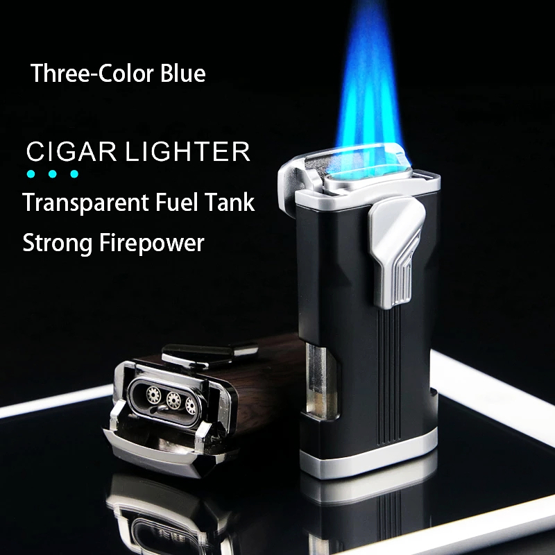 New Windproof Cigarette Triple Torch Gun Lighter Jet Metal Pipe Cigar Lighter Cutter Gas Butane Inflatable Lighter Igniter Men Gadgets
New Windproof Cigarette Triple Torch Gun Lighter Jet Metal Pipe Cigar Lighter Cutter Gas Butane Inflatable Lighter Igniter Men Gadgets
