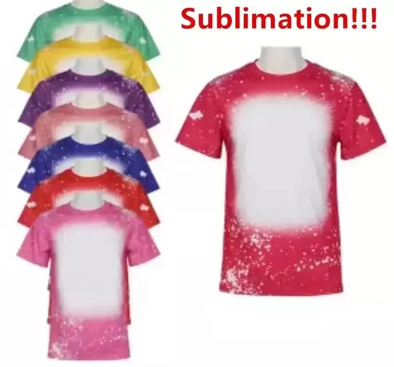 Wholesale Sublimation Bleached Shirts Heat Transfer Blank Bleach Shirt Bleached Polyester T-Shirts US Men Women Party Supplies
Wholesale Sublimation Bleached Shirts Heat Transfer Blank Bleach Shirt Bleached Polyester T-Shirts US Men Women Party Supplies