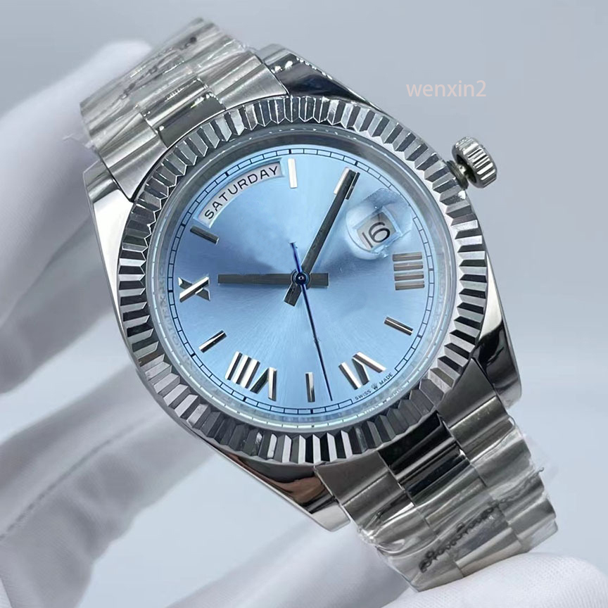 ice blue men watch Automatic luxury iced watches Rome numerals 41mm Stainless steel Diamond solid Clasp President Male Wristwatches, 01
ice blue men watch Automatic luxury iced watches Rome numerals 41mm Stainless steel Diamond solid Clasp President Male Wristwatches, 01
