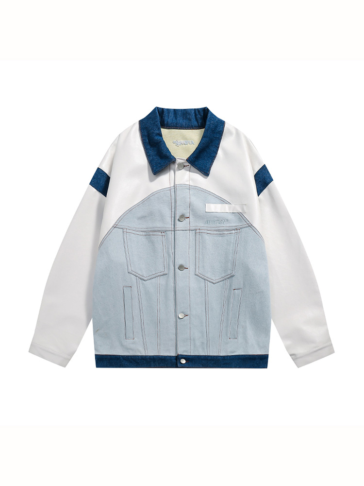 Splicing Denim Jacket for Women Jean Coat 2022 Korean Fashion Oversized Button Jacket Long Sleeve Chic Outwear With Pocke, Blue
Splicing Denim Jacket for Women Jean Coat 2022 Korean Fashion Oversized Button Jacket Long Sleeve Chic Outwear With Pocke, Blue
