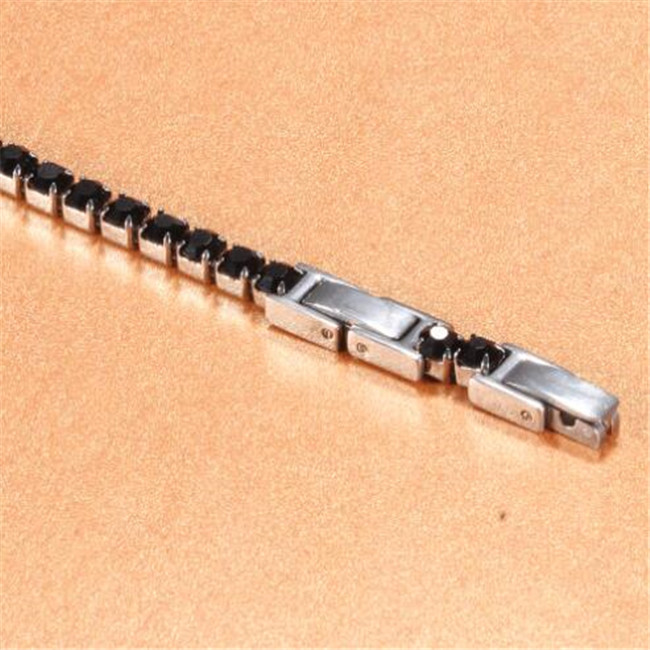 Tennis Bracelets High Quality Zircon Women Bracelet Adjustable Detachable Titanium Steel Double Button Bangles Fashion Jewelry