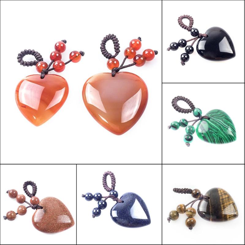 Keychains Natural Stone Green Aventurine Black Agate Malachite Love Keychain 30mm Peach Heart-shaped Handicraft Gift For Friends
Keychains Natural Stone Green Aventurine Black Agate Malachite Love Keychain 30mm Peach Heart-shaped Handicraft Gift For Friends