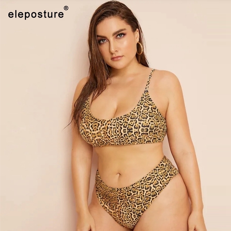 New Sexy Plus Size Bikini Swimwear Women High Waist Swimsuit Leopard Print Bikini Set Large Size Bathing Suits Beach Wear Y200319, Print 1
New Sexy Plus Size Bikini Swimwear Women High Waist Swimsuit Leopard Print Bikini Set Large Size Bathing Suits Beach Wear Y200319, Print 1