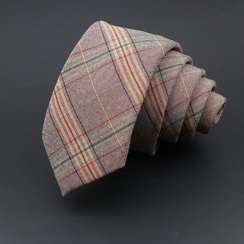 Mens Ties Classic Jacquard Striped Plaid Necktie 6cm Skinny Neckties Polyester Narrow Collar Suit Shirt Tie Accessories Gift 220409