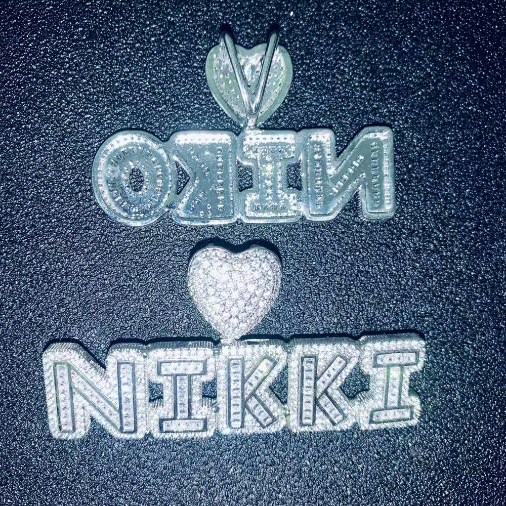 9mm Cuban Link Chain With Name Pendant Choker Heart Bail Letters Custom Necklace for Men Women
