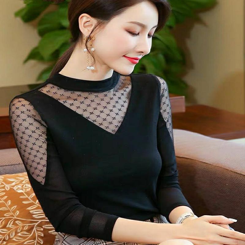Women's Blouses & Shirts Women's Spring Autumn Mesh Blouse Shirt Lace Patchwork Long Sleeve Hollow Out O-neck Elegant Temperament Tops D, Black
Women's Blouses & Shirts Women's Spring Autumn Mesh Blouse Shirt Lace Patchwork Long Sleeve Hollow Out O-neck Elegant Temperament Tops D, Black