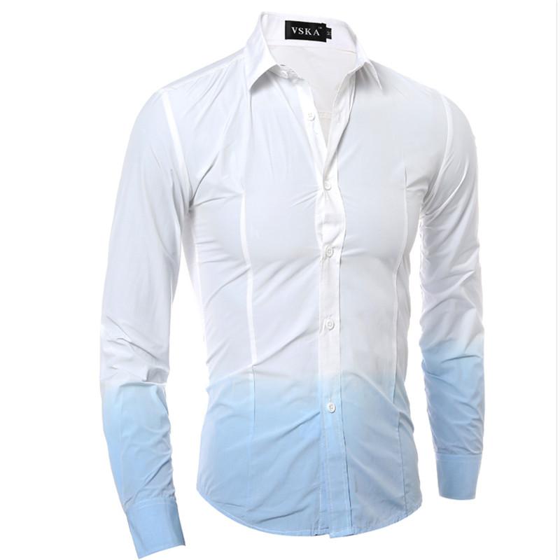 Men' Casual Shirts Men Slim Gradient Shirt Male Four Seasons Suit Easy Contrast Color 032Men, Red
Men' Casual Shirts Men Slim Gradient Shirt Male Four Seasons Suit Easy Contrast Color 032Men, Red