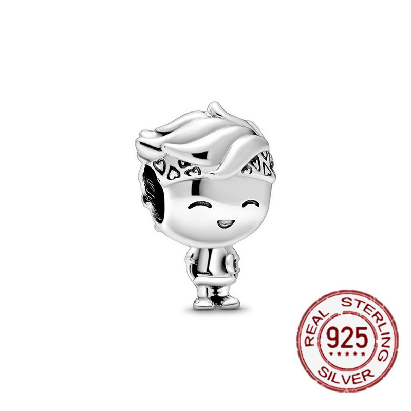 925 Silver Charm Beads Dangle Grandmother amp Grandfather Girl Series Bead Fit Charms Bracelet DIY Jewelry Accessories
