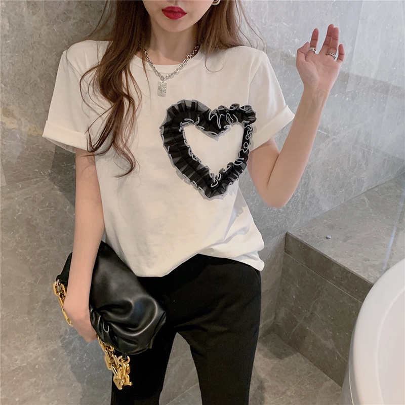 White Black Short Sleeve Tshirts Women Japan Korean Summer 2022 Casual Loose Daily Chic Heart Solid Tops 220613
White Black Short Sleeve Tshirts Women Japan Korean Summer 2022 Casual Loose Daily Chic Heart Solid Tops 220613
