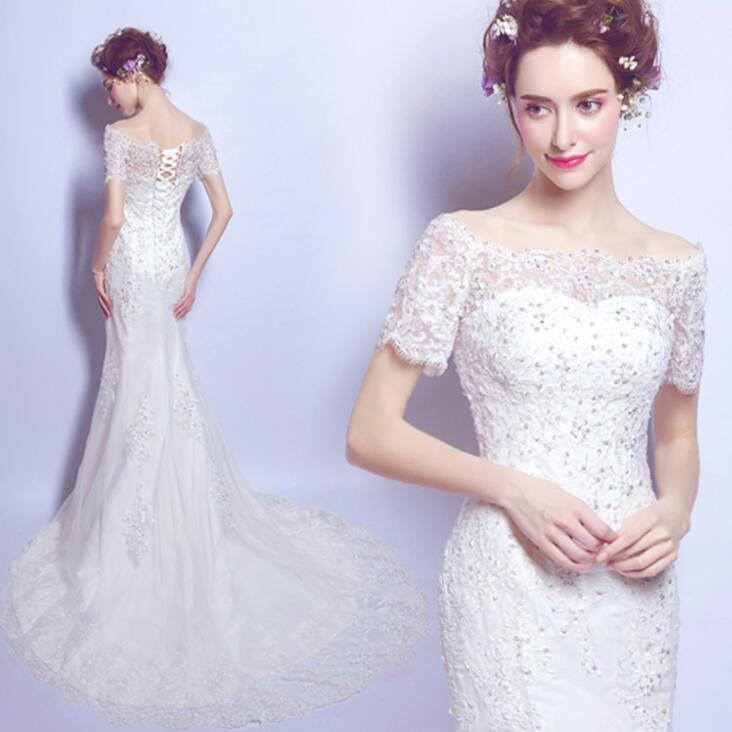 2022 new fishtail wedding dress elegant and sexy lace off-shoulder fishtail small trailing tail Wed Dress Vestido de novia, White
2022 new fishtail wedding dress elegant and sexy lace off-shoulder fishtail small trailing tail Wed Dress Vestido de novia, White