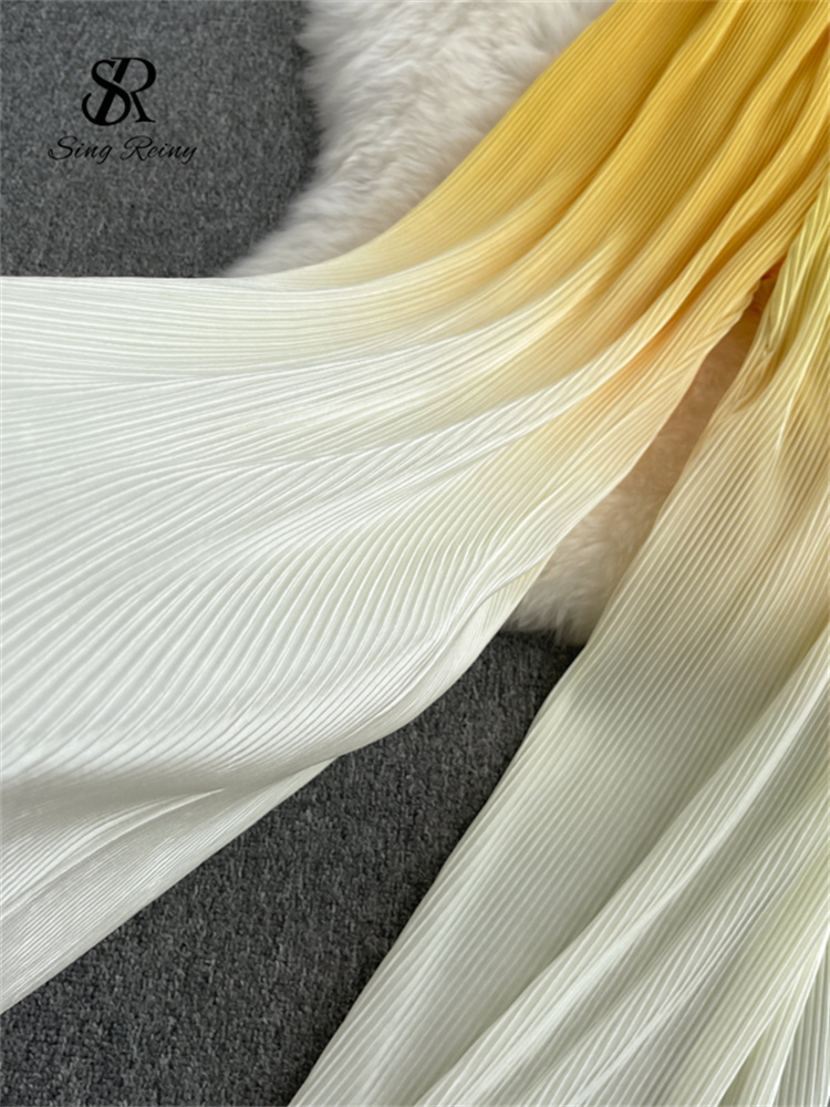 SINGREINY Women Summer Fashion Korean Set Sexy Off Shoulder Strapless Short Tops+High Waist Gradient Long Pants Two Piece Suits 220315