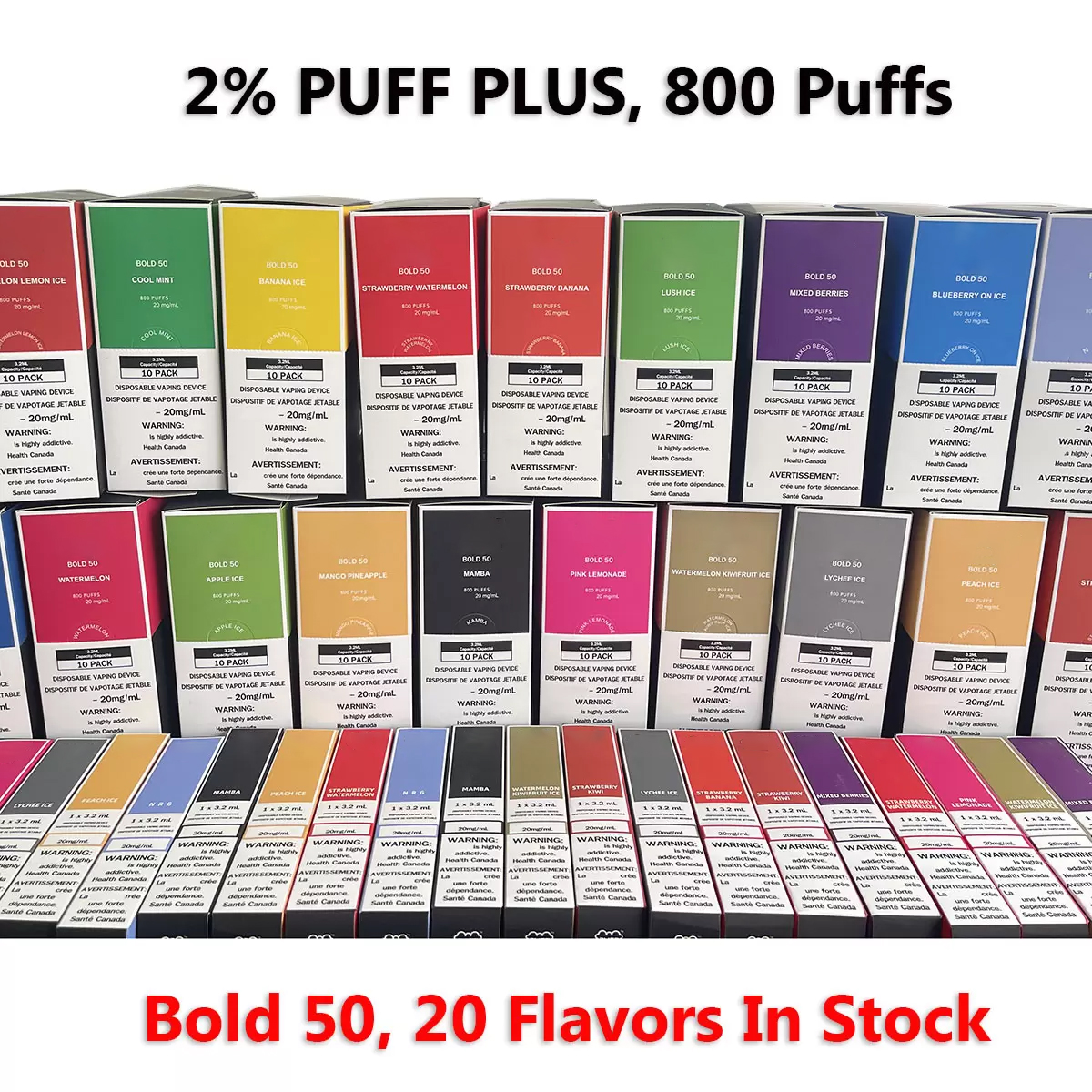 0mg 20mg Puff Plus Bold 50 Disposable Vape 800 Puffs E Cigarettes 3.2ml Prefilled Pod 550mAh Battery 20 Flavors In Stock 0% 2% Electronic Vaporizer High Quality
0mg 20mg Puff Plus Bold 50 Disposable Vape 800 Puffs E Cigarettes 3.2ml Prefilled Pod 550mAh Battery 20 Flavors In Stock 0% 2% Electronic Vaporizer High Quality