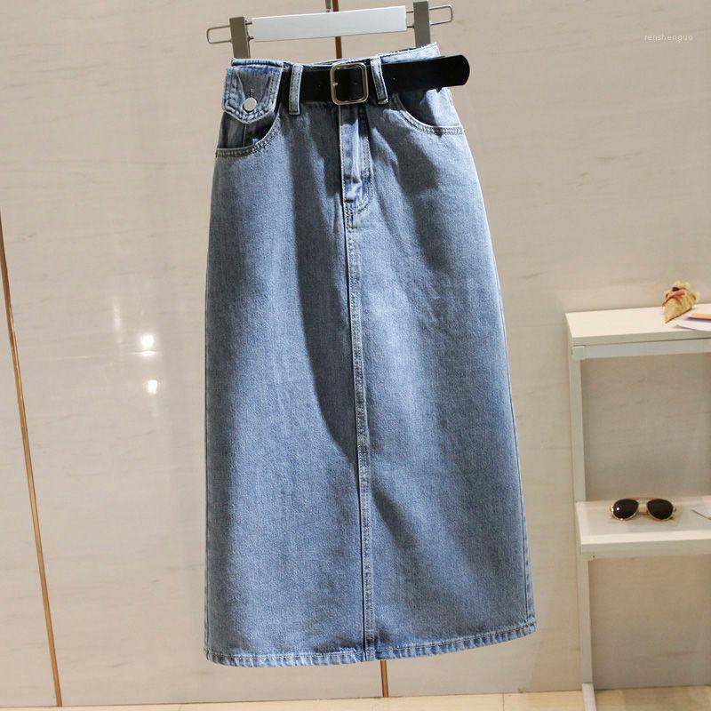 Skirts 2022 Women Street Wear High Waist Jeans Skirt Female Elegant A-line Denim Summer Vintage Solid Split Midi X395, Blue
Skirts 2022 Women Street Wear High Waist Jeans Skirt Female Elegant A-line Denim Summer Vintage Solid Split Midi X395, Blue