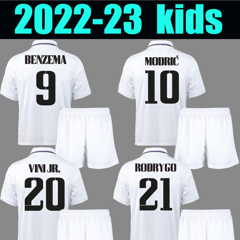 22 23 Kids BENZEMA soccer jerseys VINI JR Real CAMAVINGA Madrids 120th Y-3 ALABA ASENSIO MODRIC CASEMIRO Final 2022 2023 men boys youth kit uniforms football shirt, 22-23 home
22 23 Kids BENZEMA soccer jerseys VINI JR Real CAMAVINGA Madrids 120th Y-3 ALABA ASENSIO MODRIC CASEMIRO Final 2022 2023 men boys youth kit uniforms football shirt, 22-23 home