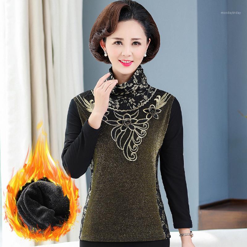 Women's T-Shirt Winter Warm Velvet Lace For Women 2022 Autumn Turtleneck Fleece Pullovers Mother Long Sleeve Bottom Shirt Tops
Women's T-Shirt Winter Warm Velvet Lace For Women 2022 Autumn Turtleneck Fleece Pullovers Mother Long Sleeve Bottom Shirt Tops