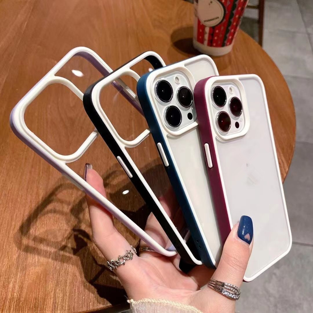 B58 transparent back cases for iphone13 slim protective silicone phone case cover, White
B58 transparent back cases for iphone13 slim protective silicone phone case cover, White