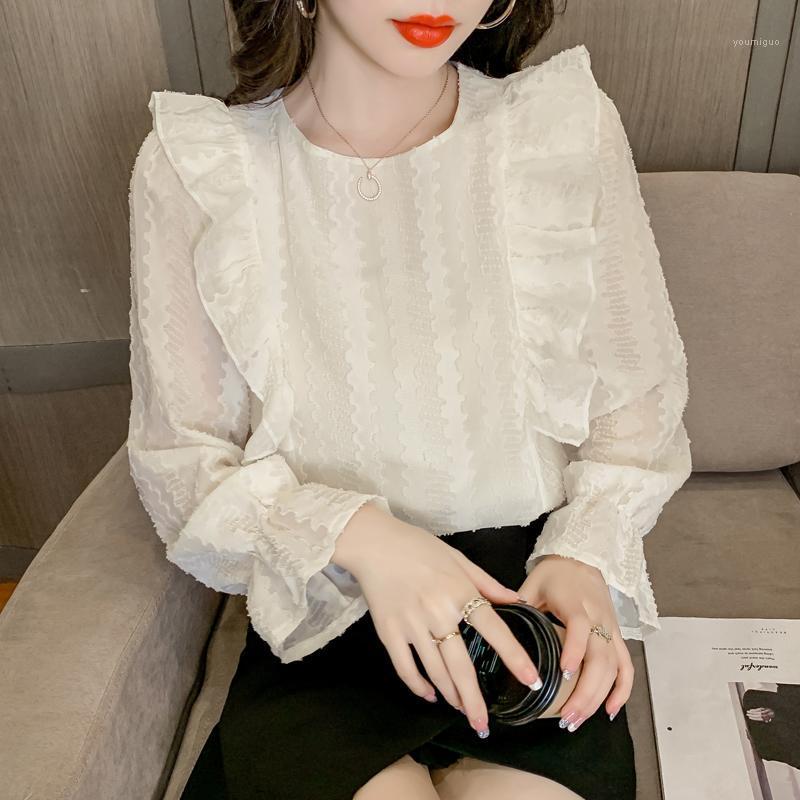 Women' Blouses & Shirts Fashion Long Sleeve Elegant Apricot Blouse Women O-neck Ruffle Chic Shirt Female 2022 Korean Office Lady Tops
Women' Blouses & Shirts Fashion Long Sleeve Elegant Apricot Blouse Women O-neck Ruffle Chic Shirt Female 2022 Korean Office Lady Tops