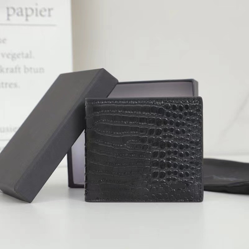 Mens Wallet designer Wallets Business Purse Holder Real leather Black Gold hardware with box Croco, Black-y black logo
Mens Wallet designer Wallets Business Purse Holder Real leather Black Gold hardware with box Croco, Black-y black logo