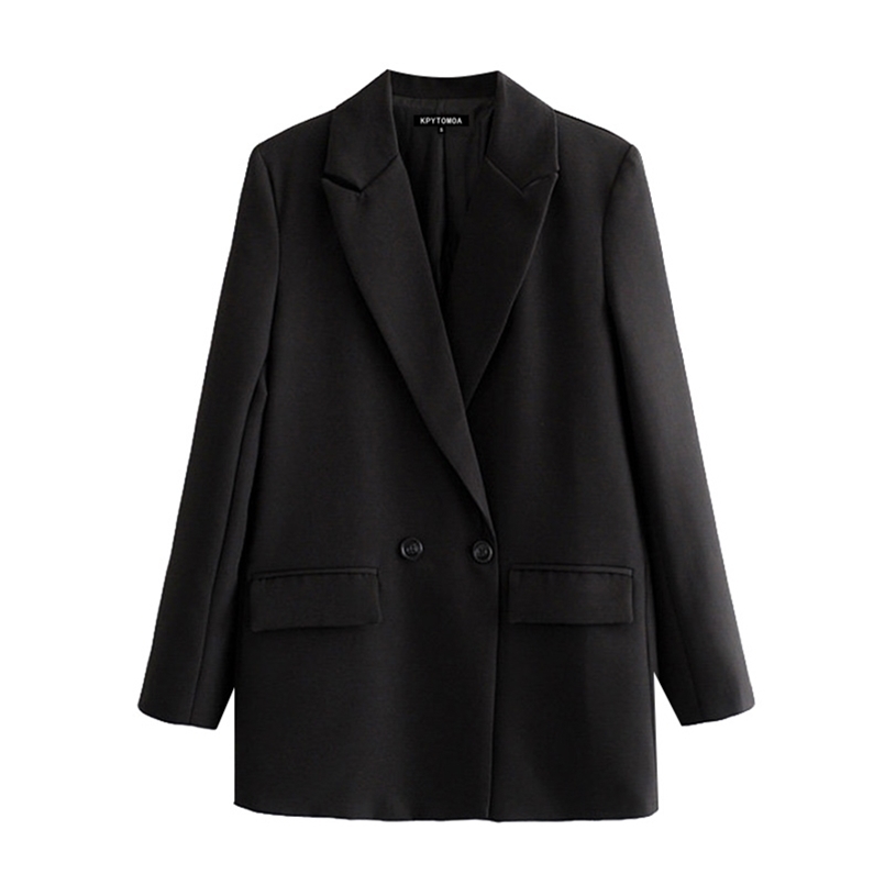 Women Black Blazer Fashion Office Wear Double Breasted Blazer Coat Vintage Long Sleeve Pockets Female Outerwear Chic Tops 220402, As picture8
Women Black Blazer Fashion Office Wear Double Breasted Blazer Coat Vintage Long Sleeve Pockets Female Outerwear Chic Tops 220402, As picture8
