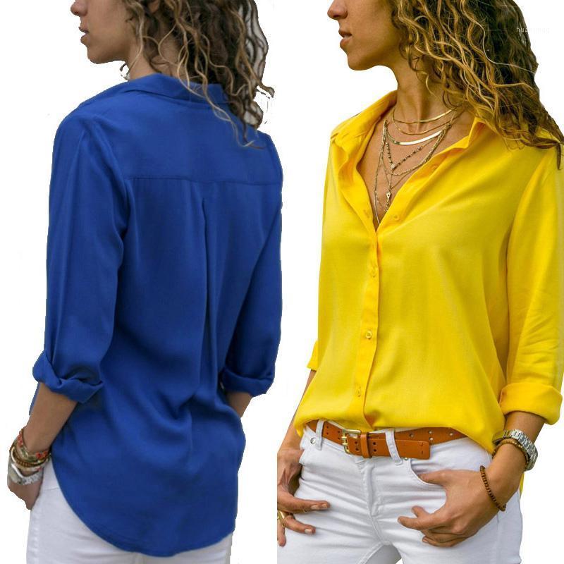 Women' Blouses & Shirts 2022 Plus Size Summer Blouse Women Fashion Solid Turn-down Collar Shirt Office Female Casual Tops OL Style Blusas, Yellow
Women' Blouses & Shirts 2022 Plus Size Summer Blouse Women Fashion Solid Turn-down Collar Shirt Office Female Casual Tops OL Style Blusas, Yellow