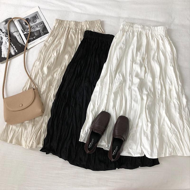 Skirts 2022 Early Spring Pleated Skirt Casual Versatile Solid Color Pleat Women Elastic High-waisted A Line Midi-skirt, Beige
Skirts 2022 Early Spring Pleated Skirt Casual Versatile Solid Color Pleat Women Elastic High-waisted A Line Midi-skirt, Beige