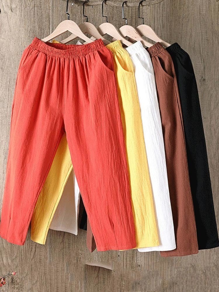 Cotton Pant Spring Summer Large Size Solid Color Harem Pants Elastic Waist Loose Casual Womans Linen Trousers 220716, Beige
Cotton Pant Spring Summer Large Size Solid Color Harem Pants Elastic Waist Loose Casual Womans Linen Trousers 220716, Beige