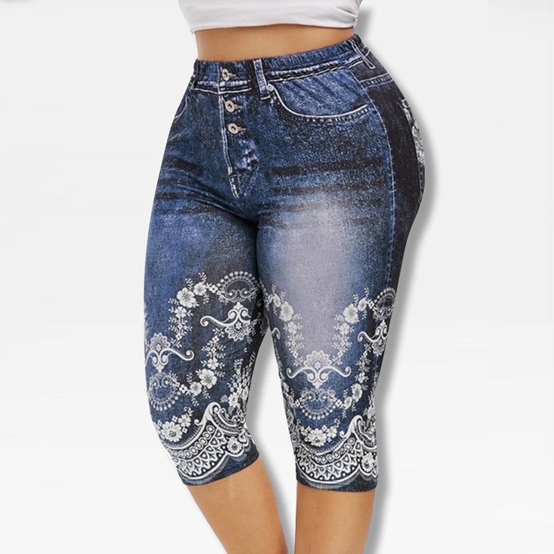 Yoga Outfit Woman Legging Pants Stretch Short Imitation Denim Floral Printed Leggings Summer Breeches High Waist Perfect Fit Jeggings 5XLYog, Red
Yoga Outfit Woman Legging Pants Stretch Short Imitation Denim Floral Printed Leggings Summer Breeches High Waist Perfect Fit Jeggings 5XLYog, Red