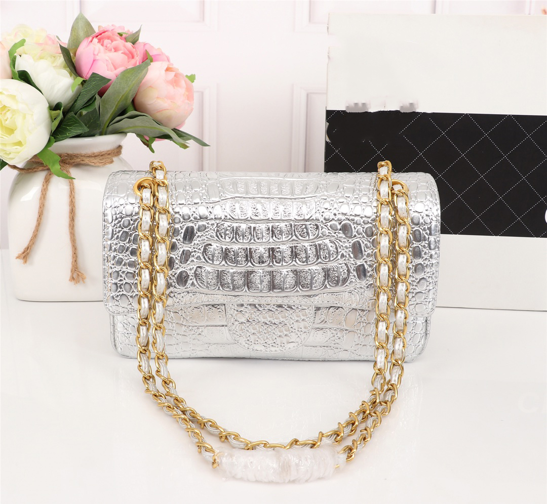 LY spring classic flap quilted bag silver matelasse chain cross shoulder strap Multi Pocket luxury designer handbag outdoor sachet Sacoche bags t