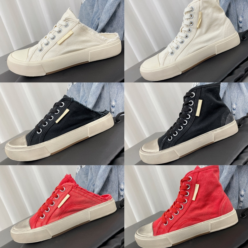 Canvas Shoes Lace-up High-top Women Dirty Heel Crusbing Casual Shoe Luxury Brand Walking shoes Designer Sneakers size 35-40, 04
Canvas Shoes Lace-up High-top Women Dirty Heel Crusbing Casual Shoe Luxury Brand Walking shoes Designer Sneakers size 35-40, 04