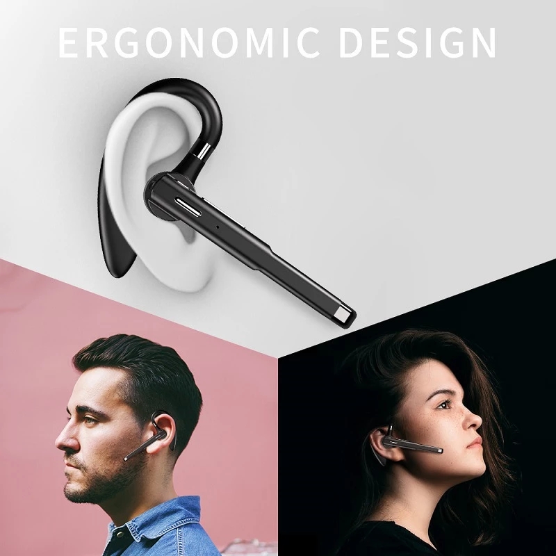 Wireless Headphones Micro Bluetooth Bussiness Headset In-Ear Earphone Earbud with Mic for Smart Mobile Cell Phone