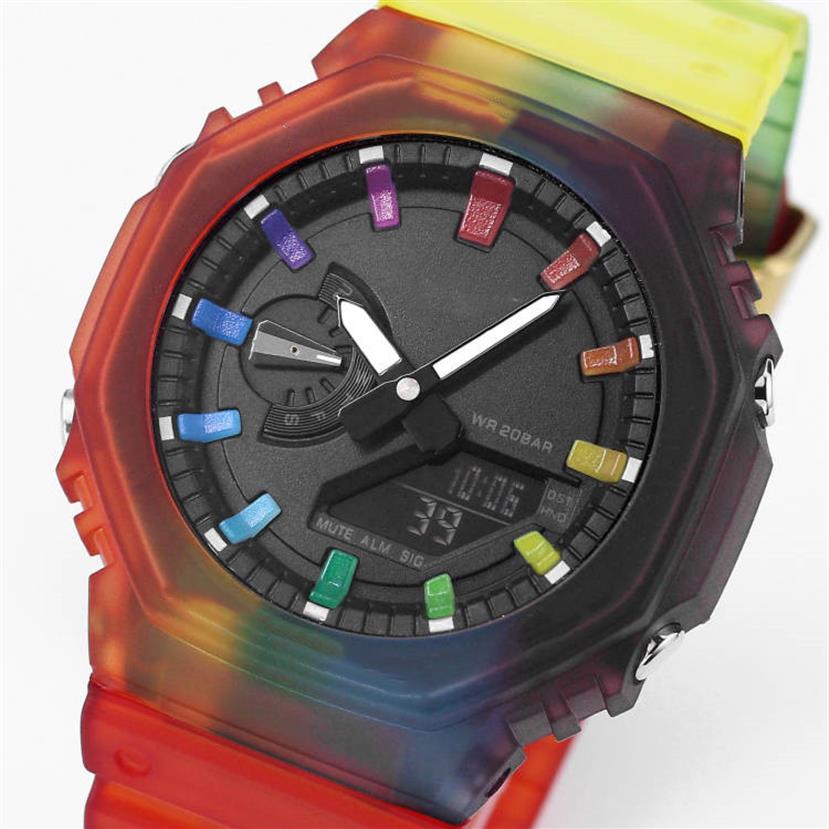 Men's Quartz Digital 2100 Sports Watch Jelly Color LED Dual Display High Quality193N
Men's Quartz Digital 2100 Sports Watch Jelly Color LED Dual Display High Quality193N