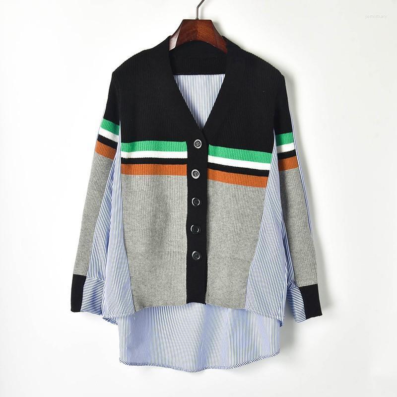 Women's Sweaters Oversized Cardigans Shirt Women 2022 Hit Color Striped V-neck Full Irregular Shirts Spliced Knit Single Breasted Cardigan T, Black
Women's Sweaters Oversized Cardigans Shirt Women 2022 Hit Color Striped V-neck Full Irregular Shirts Spliced Knit Single Breasted Cardigan T, Black