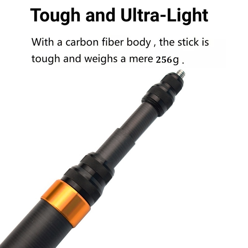 290cm Carbon Fiber Invisible Extended Edition Selfie Stick For Insta360 ONE X2 RS R Accessories GoPros Insta 360 220712 - view 5