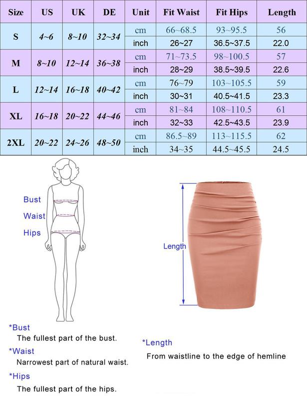 ladie ruched skirt Vintage office work business Solid Color pleated Front Hips-wrapped skirts Bodycon Pencil Skirt faldas 220322
