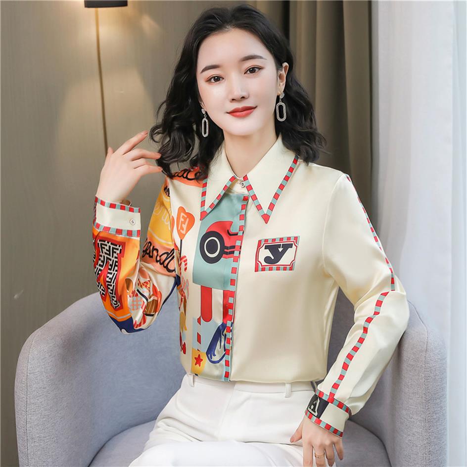 2021 Luxury Fashion Silk Satin Shirt Spring Autumn Winter Long Sleeve Women's Runway Printed Tops Office Ladies Designer Plus294J, Customize
2021 Luxury Fashion Silk Satin Shirt Spring Autumn Winter Long Sleeve Women's Runway Printed Tops Office Ladies Designer Plus294J, Customize
