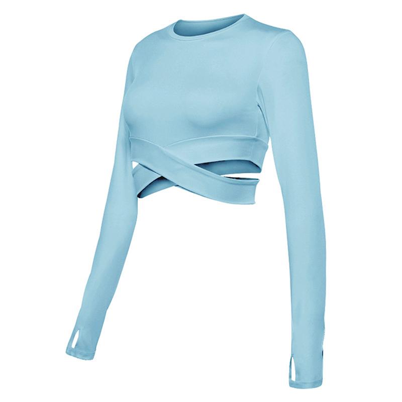 Women's T-Shirt Long Sleeve Gym Crop Top Sports Yoga Women Seamless T-Shirts Fitness Sport Active Wear Workout Athletic ShirtWomen's