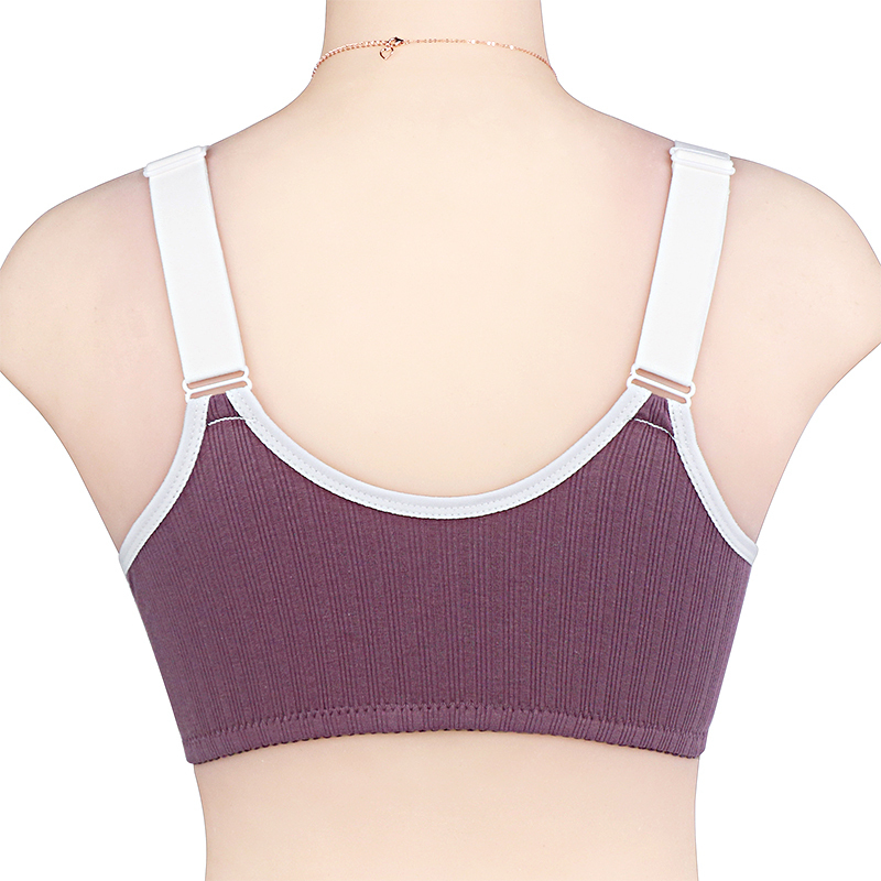 Sexy Bra Lace Women Front Closure Wire Free Underwear Confortable Lingerie Cotton lette Large Bust 52/120 B C 220511