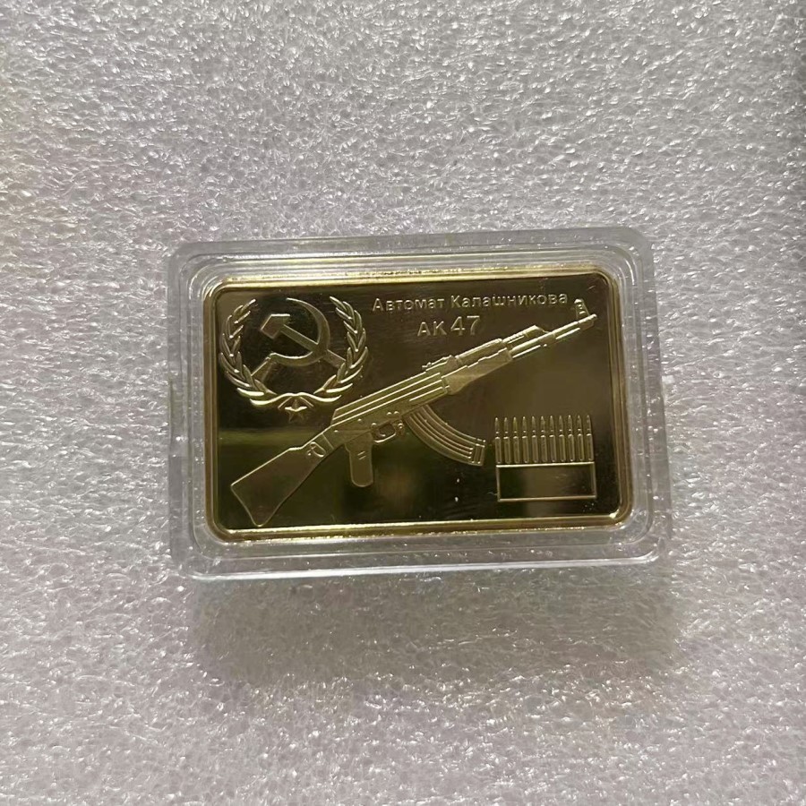 Gifts Russian CCCP Gold Bullions AK47 Rifle Bar Replica Gold Bars Bullion Mikhail Timofeevich Kalashnikov Coin.cx
Gifts Russian CCCP Gold Bullions AK47 Rifle Bar Replica Gold Bars Bullion Mikhail Timofeevich Kalashnikov Coin.cx