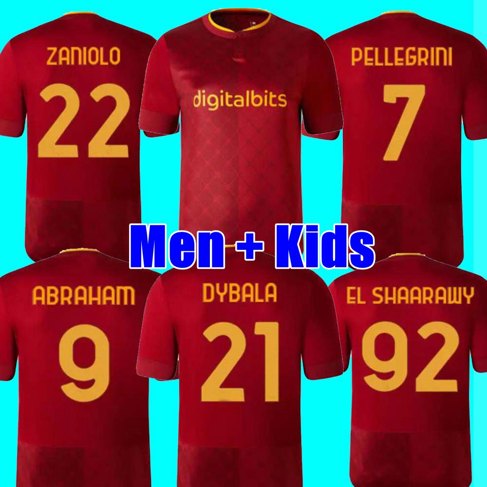 22 23 DYBALA SOCCER JERSEYS Home final Pastore Pellegrini Abraham 2022 2023 totti Zaniolo MANCINI KUMBULLA men kids kit FOOTBALL EL SHAARAWY Uniform ROMA, 22/23 home aldult bundesliga
22 23 DYBALA SOCCER JERSEYS Home final Pastore Pellegrini Abraham 2022 2023 totti Zaniolo MANCINI KUMBULLA men kids kit FOOTBALL EL SHAARAWY Uniform ROMA, 22/23 home aldult bundesliga