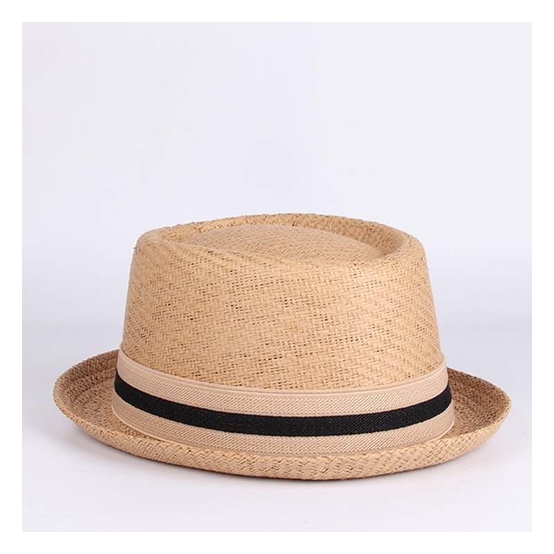 ummer Women Men Raffia un For Gentleman Letter Boater Fe Dad Flat Pork Pie Tael Beach Hat Panama Cap 220613