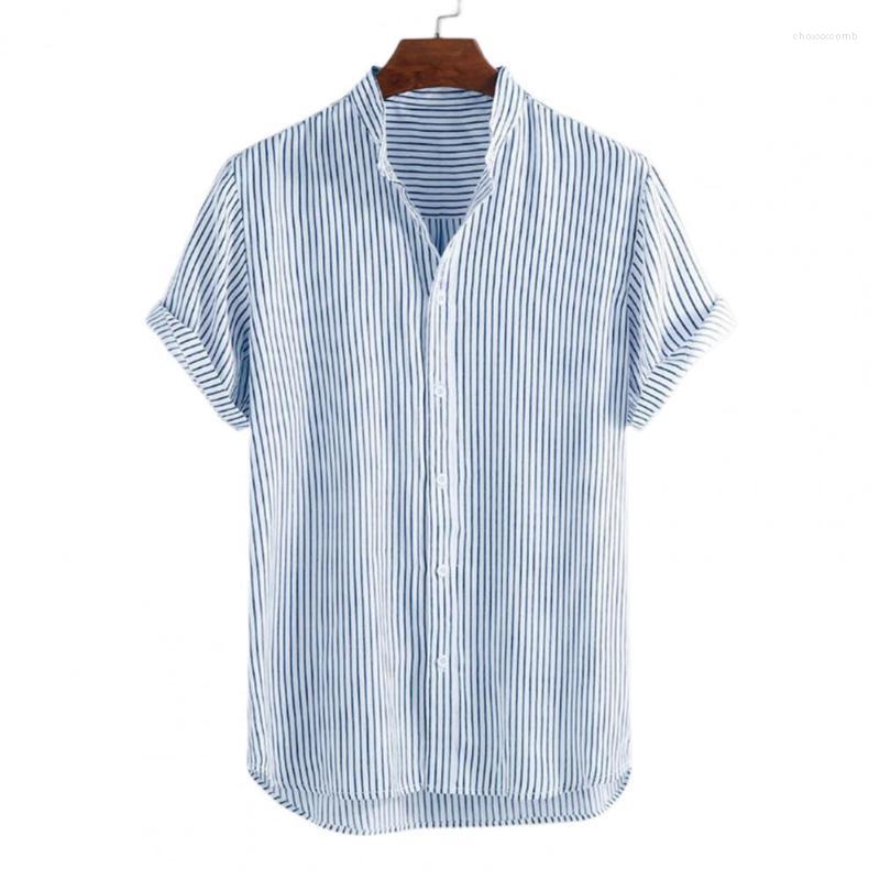 Men's Casual Shirts Men Shirt Striped Stand Collar Summer Mens Business Short Sleeve Loose Top Classic Male Social Dress Men's, Black
Men's Casual Shirts Men Shirt Striped Stand Collar Summer Mens Business Short Sleeve Loose Top Classic Male Social Dress Men's, Black