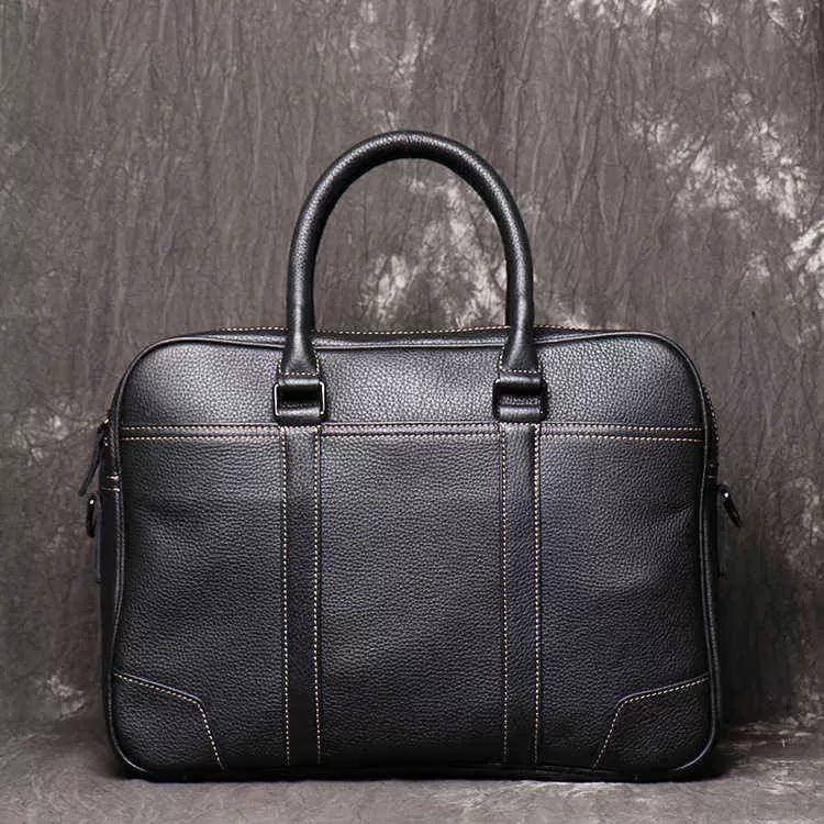 Briefcases Men's Portable Briefcase Top Leather Single Shoulder Msenger Bag High Capacity Computer Bag
Briefcases Men's Portable Briefcase Top Leather Single Shoulder Msenger Bag High Capacity Computer Bag