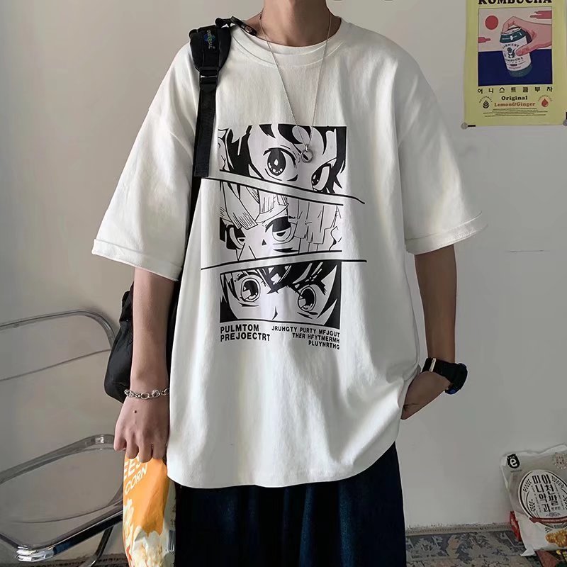2022 Summer T shirt Men Fashion Harajuku Vintage Anime Print Short Sleeve Cotton Oversized Korean Streetwear Tee Shirt Men Tops 0615, Black
2022 Summer T shirt Men Fashion Harajuku Vintage Anime Print Short Sleeve Cotton Oversized Korean Streetwear Tee Shirt Men Tops 0615, Black