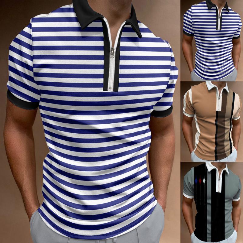 Men's Polos Male Summer Striped Splice Print T Shirt Turn Down Collar Short Sleeve Tops Quick Dry Mens Shirts And TeesMen's, Brown
Men's Polos Male Summer Striped Splice Print T Shirt Turn Down Collar Short Sleeve Tops Quick Dry Mens Shirts And TeesMen's, Brown