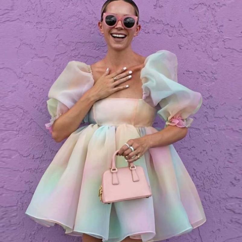 Casual Dresses Sweet Bubbl Sleeve A-line Tie-dyed Mini Dress 2022 Square Neck High Waist Organza Streetwear Princess SummerCasual
Casual Dresses Sweet Bubbl Sleeve A-line Tie-dyed Mini Dress 2022 Square Neck High Waist Organza Streetwear Princess SummerCasual