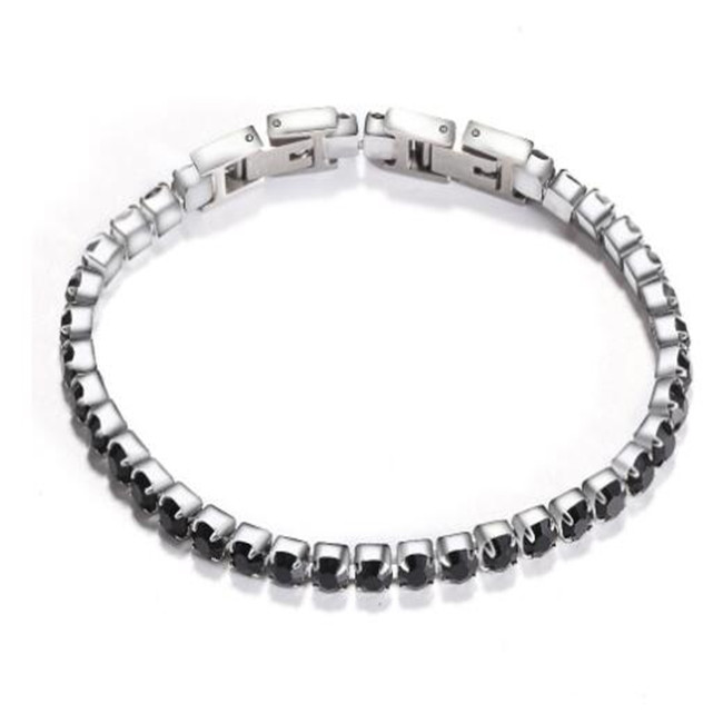 Tennis Bracelets High Quality Zircon Women Bracelet Adjustable Detachable Titanium Steel Double Button Bangles Fashion Jewelry