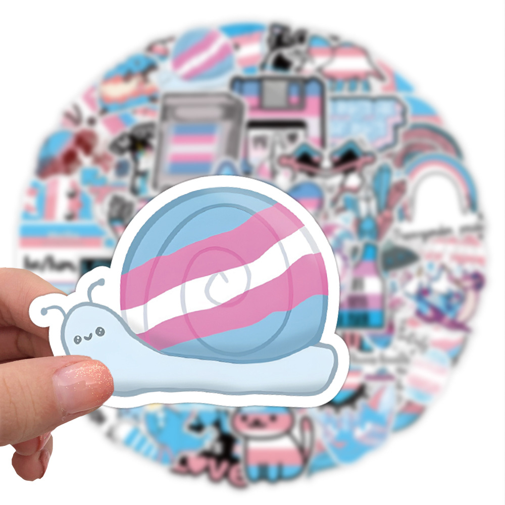 60Pcs Transgender Pride Stickers Graffiti Kids Toy Skateboard car Motorcycle Bicycle Sticker Decals Wholesale