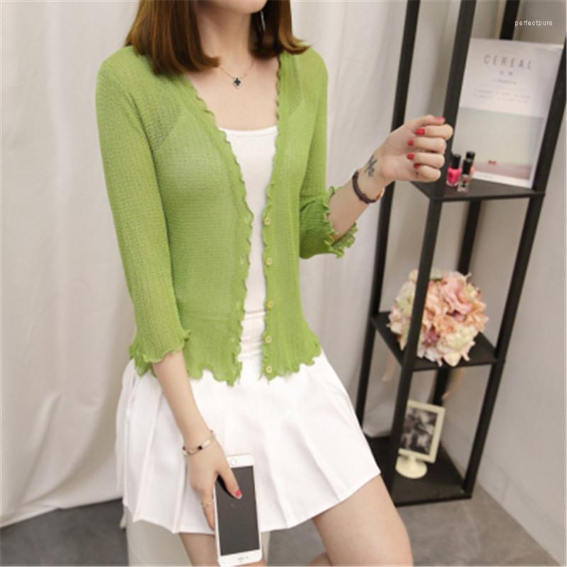 Women's Knits & Tees Fashion 2022 Spring And Summer Style Pure Color Ice Silk Cardigan Short Air Conditioning Knitted Coat PZ301 Perf22, White
Women's Knits & Tees Fashion 2022 Spring And Summer Style Pure Color Ice Silk Cardigan Short Air Conditioning Knitted Coat PZ301 Perf22, White