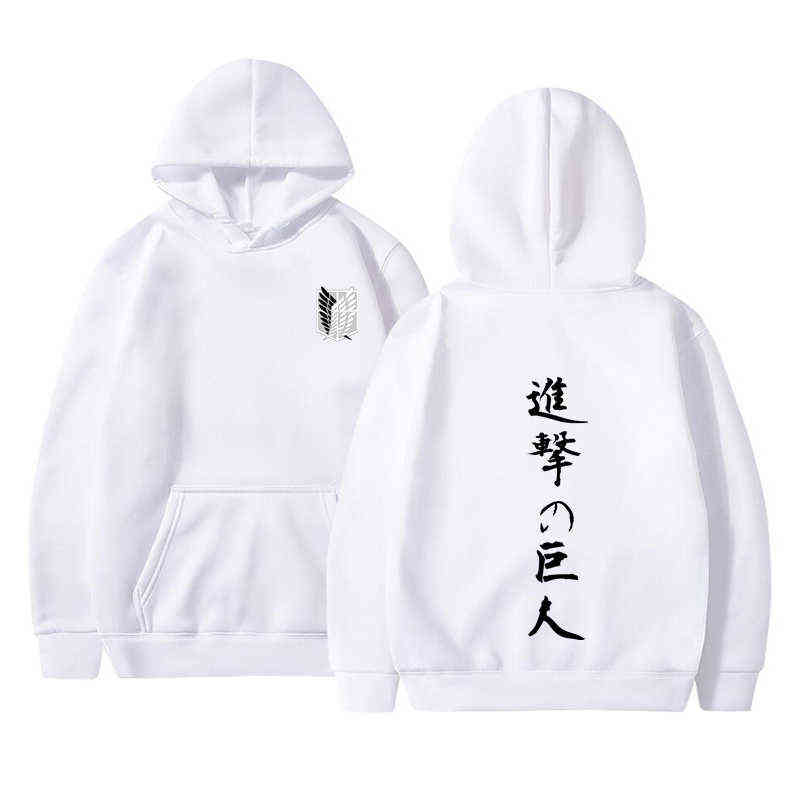 Quente anime ataque em titan hoodies levi ackerman com capuz swearshirts homens unisex casual solto pullovers roupas para a prim G220429